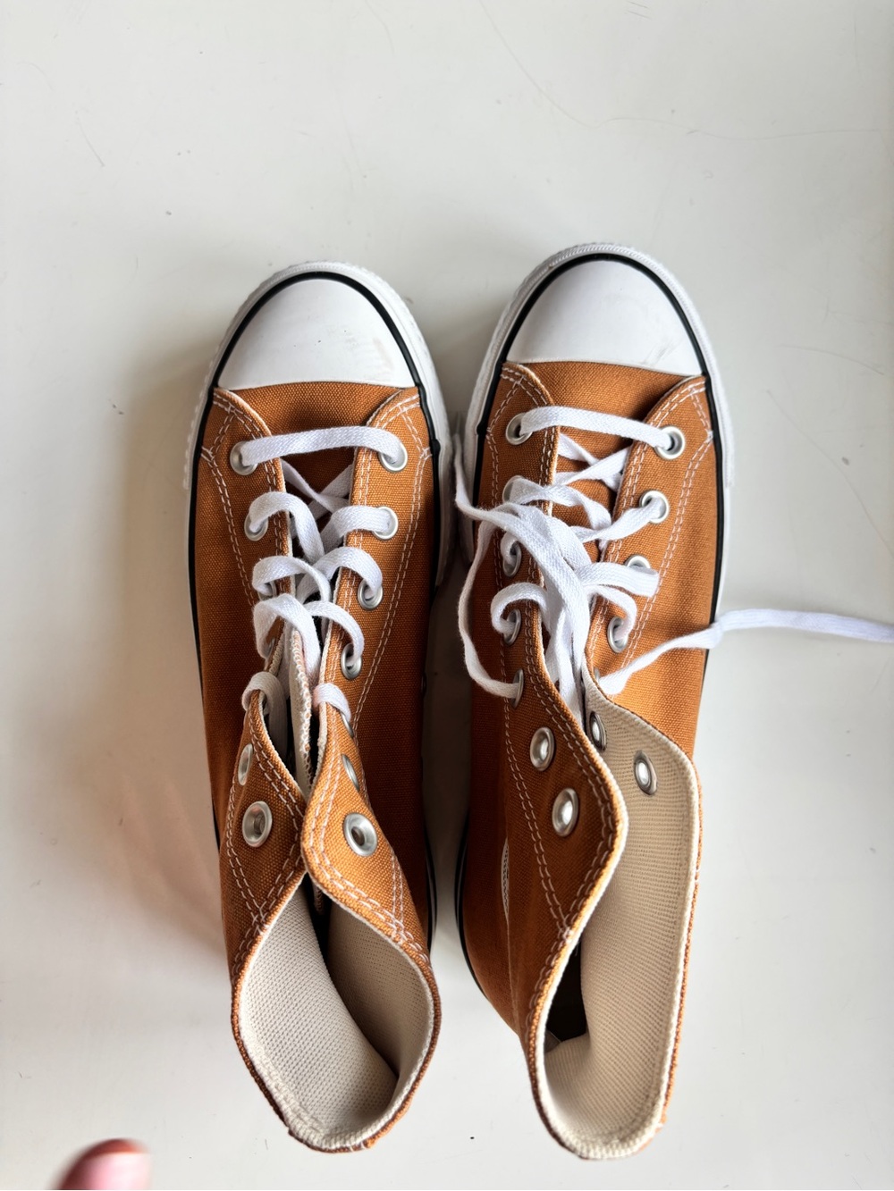 Converse Chuck Taylor Platform High Top Sneakers in Burnt Orange - Picture 4 of 6